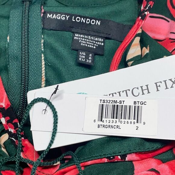 Maggy London Floral High Neck Wide Leg Cropped Jumpsuit - Picture 4 of 9